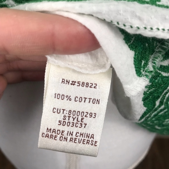 MaxStudio Green Embroidery Summer Blouse XS - Picture 5 of 7